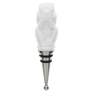 Bottle Stopper, "MEISSEN Bottle Tops", Speak No Evil, white, H 12,5 cm