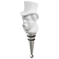 Bottle Stopper, "MEISSEN Bottle Tops", Gentleman, white, H 12 cm