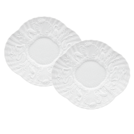 Gourmet Plate, flat, 2-pcs, Shape "Swan Service", white