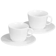 Espresso set, 2-pcs, Shape "Vitruv Graphic", white