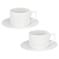 Cappuccino cup set "Berlin", 4-pcs, Shape "Berlin", white