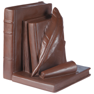 Bookend with feather, Boettger Stoneware