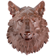 Original piece Mask wolf, Boettger Stoneware, 31 x 26 cm