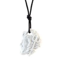 Pendant "Zodiacs " Aquarius, white, bisque, 3,5 x 2,8 cm