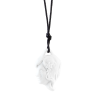 Pendant "Zodiacs " Virgo, white, bisque, 4 x 2,6 cm