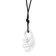 Pendant "Zodiacs " Scorpio, white, bisque, 3,6 x 2,3 cm