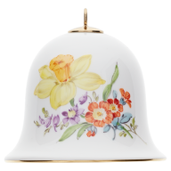 Bell, Vintage Flowerpainting 3, Lent lily, H 5 cm