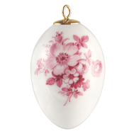 Easter egg, Vintage flower bouquet, wild rose, purple, H 4,5 cm