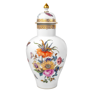 Vase with lid "Flower Bouquet after etchings", H 46 cm