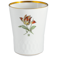 Champagne goblet, swords relief, Swords anniversary - Tulip Marcolini style, H 10,5 cm