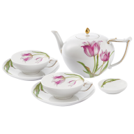 Tea-Arrangement, Shape "I-Form (Wishbone)", Tulip Painting