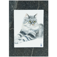 Wall plaque, My pet, cat portrait, 30 x 21 cm