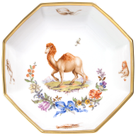 Bowl, small, Octagonal "Exotic Animals", ø 19 cm