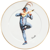 Wall Plate, Shape "No 41", commedia dell` arte, Coviello, Ø 33 cm