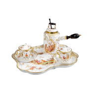 Chocolate Set "Chinoiserie", Chinoiserie after Hoeroldt, H 21,5 cm