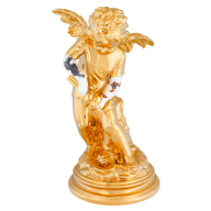 Cupid with Shirt, Dragon Tattoos and Gold, H 29 cm