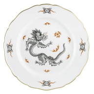Dinner Plate, Shape "New Cutout", Ming dragon, black, Ø 22 cm