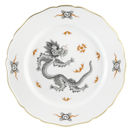 Dinner Plate, small, Shape "New Cutout", Ming dragon, black, Ø 25 cm