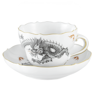 Coffee cup & saucer, Shape "New Cutout", Ming dragon, black, V 0,2 l