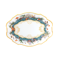 Dish with swans in relief, Shape "Swan Service", 38 x 28 cm