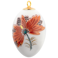 Easter egg, Red blossom, gold, H 4,5 cm