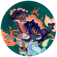 Wall Plate II "Lion of Fo", Lim. 25, Ø 31 cm