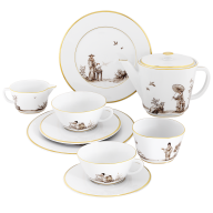 Teaset "Graphic scenes after Hoeroldt", lim. 25, Shape "Vitruv"