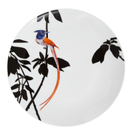 Wall Plate, "Flying Jewels", "Paradise Flycatcher", Ø 27 cm