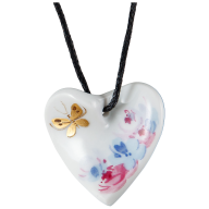 Pendant "Curved heart", Butterfly meadow, 2,5 x 2,5 cm