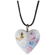 Pendant "Heart size L", Butterfly meadow, 2,4 x 2 cm