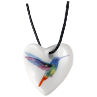 Pendant Swinging Heart, Kolibri, 2,5 x 2,5 cm