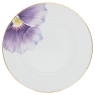 Dinner Plate, small, Shape "MEISSEN® Cosmopolitan", "Giant Bloom", Pansy, gold rim, Ø 24 cm