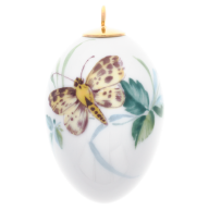 Easter egg, Woodland flora with insects, butterfly, H 5 cm