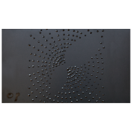 Wall picture Unique object Schiefergrau I, Unique piece Otto Piene, 44 x 75 cm