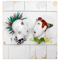 Wall painting Dialogue, Unique object, Silvia Klöde, 47 x 44 cm