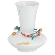 Vase with Geckos and Snail, Unique Object, Silvia Klöde, H 21 cm