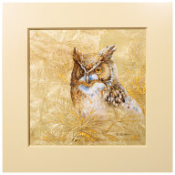 Wall picture Owl, New Crystal Glaze World of Meissen, H 53 cm
