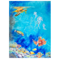 Wall painting, Magic of crystals - underwater world, 74 x 54 cm