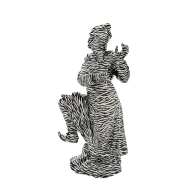 Japanese, dancing, Meissen Atelier, Zebra Look, lim., H 15,5 cm