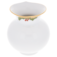 Vase, Shape "Waves Pure", Holly, gold rim, H 13,5 cm