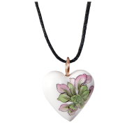 Pendant Heart medium, rose gold, Succulent, 2,2 x 1,8 cm