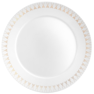 Starter- and Dessert Plate, Shape "No 41", Swords Luxury Gold, swords rim, Ø 22 cm