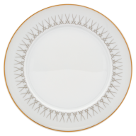 Bread- and Butter Plate, Shape "No 41", Swords Luxury Gold, swords rim in grey, gold rim, Ø 17 cm