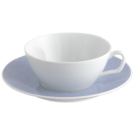Tea cup & saucer, Shape "MEISSEN® Cosmopolitan", Mesh blue, V 0,2 l