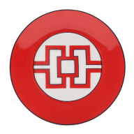 Starter- and Dessert Plate, Shape "MEISSEN® Cosmopolitan", Royal Palace, Red Sunset with blue contour, Ø 22,5 cm