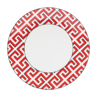 Dinner Plate, large, Shape "MEISSEN® Cosmopolitan", Royal Palace, Red Sunset with blue contour, Ø 30 cm
