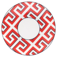 Espresso saucer, Shape "MEISSEN® Cosmopolitan", Royal Palace, Red Sunset with blue contour, Ø 12,5 cm