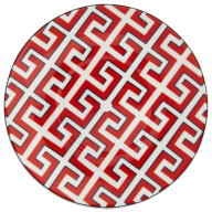 Cappuccino saucer, Shape "MEISSEN® Cosmopolitan", Royal Palace, Red Sunset with blue contour, Ø 18 cm