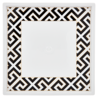 Platter, Shape "MEISSEN® Cosmopolitan", Royal Palace, black with golden contour, white rim, 21 x 21 cm