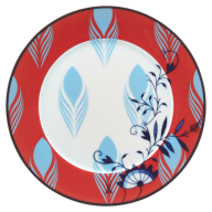 Bread- and Butter Plate, Shape "No 41", "MEISSEN Collage", "Bloomy Feathers", Ø 17 cm